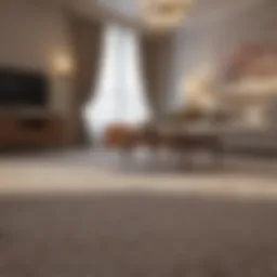 A clean and well-maintained living room carpet