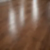 A close-up view of pristine hardwood floor reflecting light