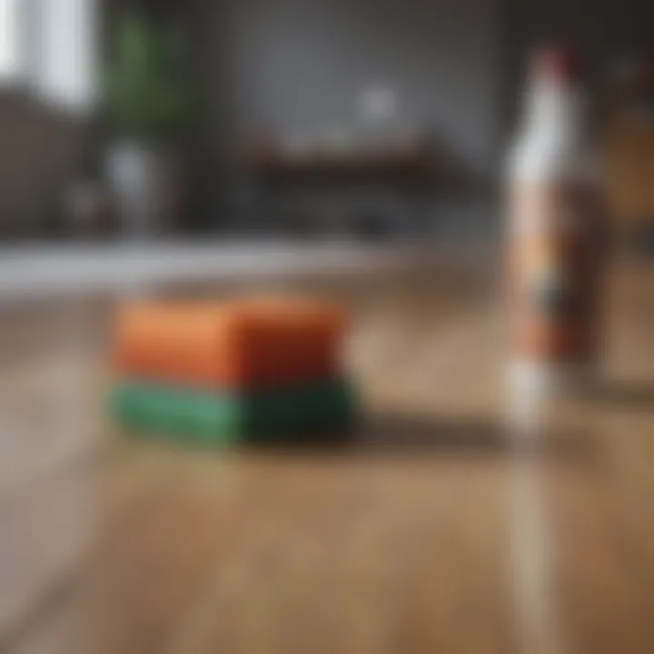 An array of cleaning products for laminate surfaces