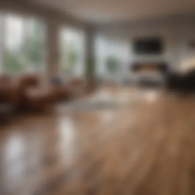 Well-Maintained Living Room with Shiny Laminate A well-maintained living room with shiny laminate flooring