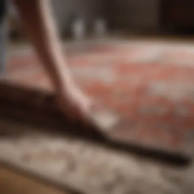 Detailed technique of cleaning a delicate rug