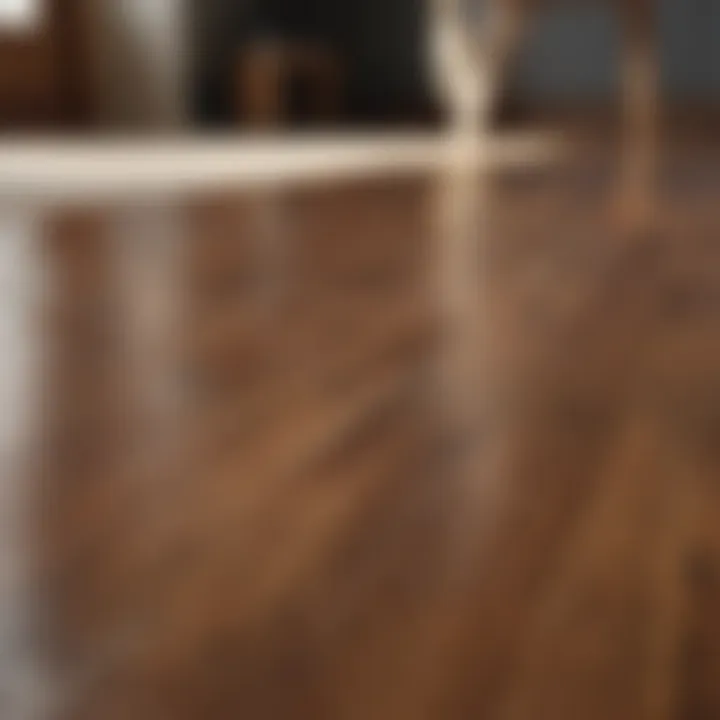 Application of a natural cleaning solution on hardwood