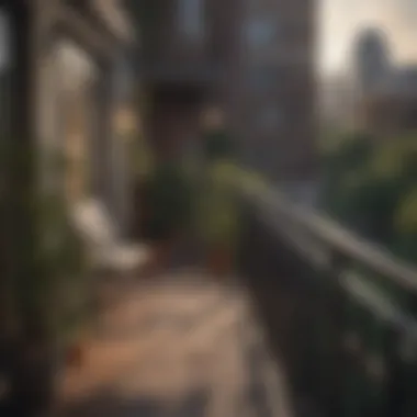 Cozy apartment balcony view