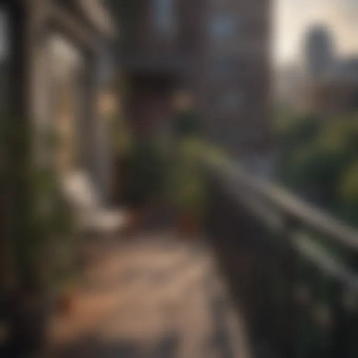 Cozy apartment balcony view