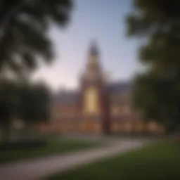 Baylor University's Dallas campus showcasing its architectural design