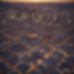 Aerial view of a vibrant California city skyline