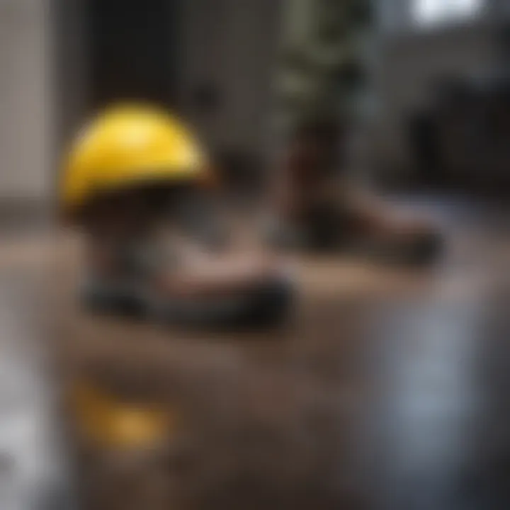 Safety equipment for cleaning floors