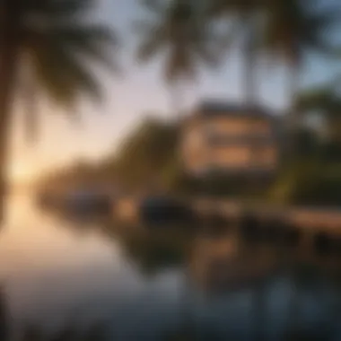 Coconut Grove waterfront at sunrise