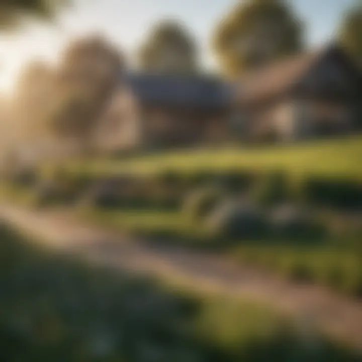 Charming rural landscape with picturesque homes