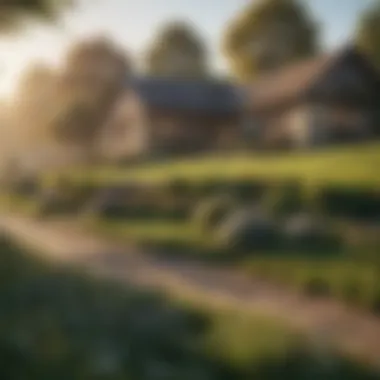 Rural Serenity Charming rural landscape with picturesque homes