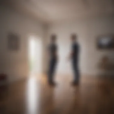 Using Advanced Measurement Techniques Person measuring a room with a laser distance meter