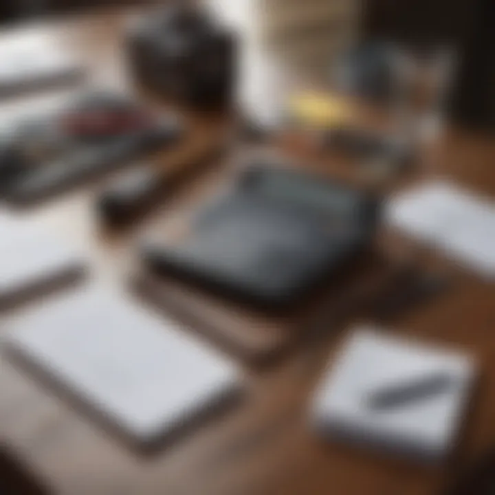 Calculator and notepad on a table for calculating square footage