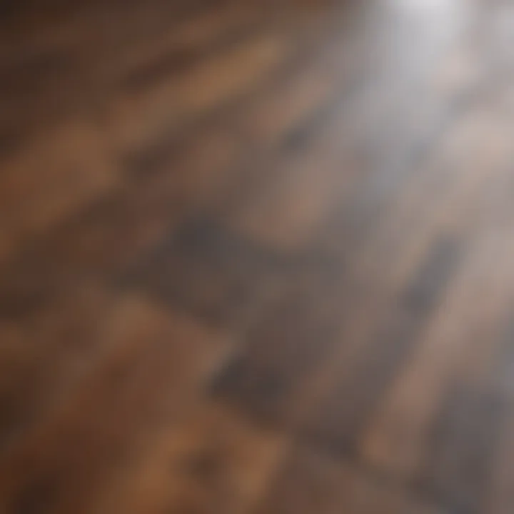 Visual representation of different flooring options with measurement scales