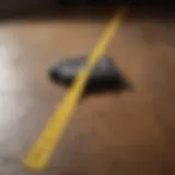Measuring tape laid out on a floor for accurate measurements
