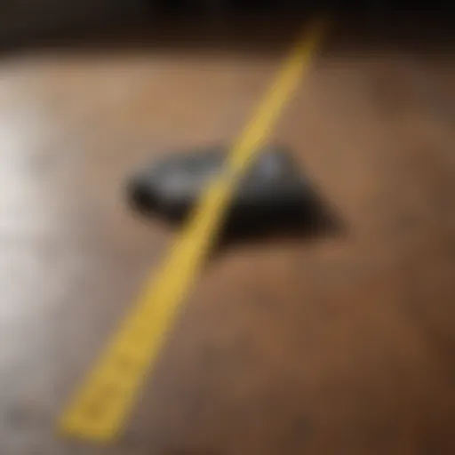 Measuring tape laid out on a floor for accurate measurements