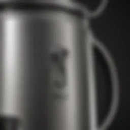 Close-up of a clean percolator ready for use