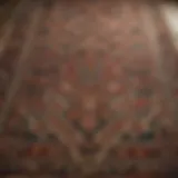 A beautifully aged rug showcasing intricate patterns