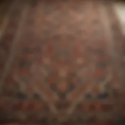 A beautifully aged rug showcasing intricate patterns