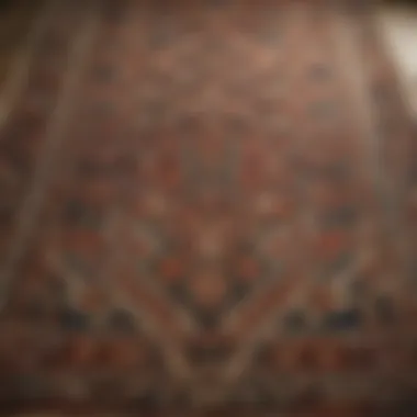 A beautifully aged rug showcasing intricate patterns