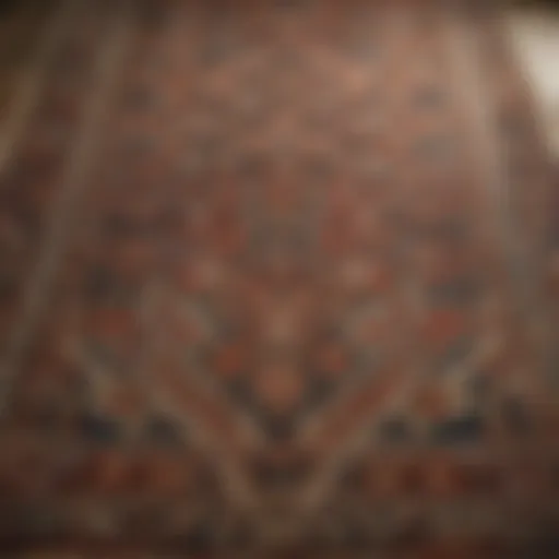 A beautifully aged rug showcasing intricate patterns