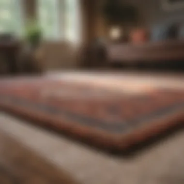 A beautifully maintained area rug in a cozy living room setting