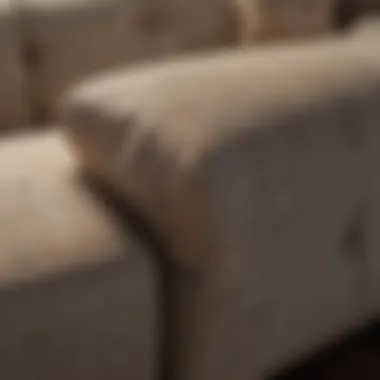 Close-up of fabric texture on a couch