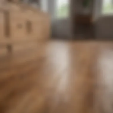 A gleaming wooden floor showcasing its natural beauty after cleaning