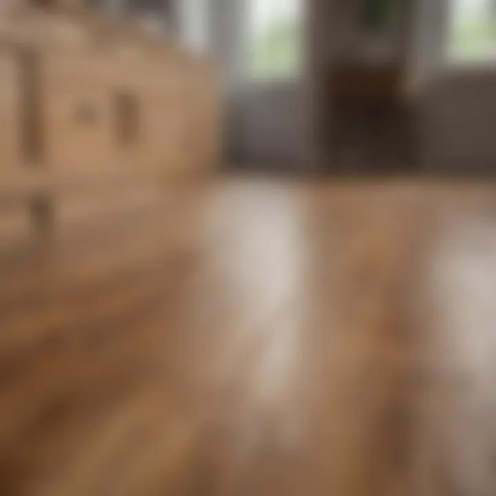 A gleaming wooden floor showcasing its natural beauty after cleaning