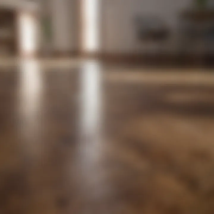 Shiny laminate floor after cleaning