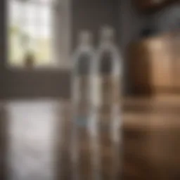 Vinegar and water solution in a spray bottle