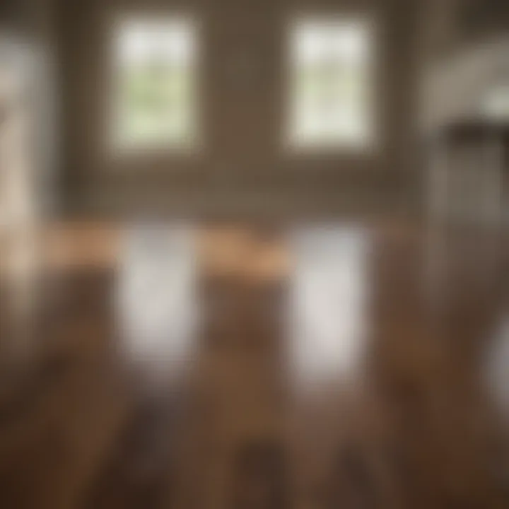 Before and after comparison of hardwood floor cleaning results