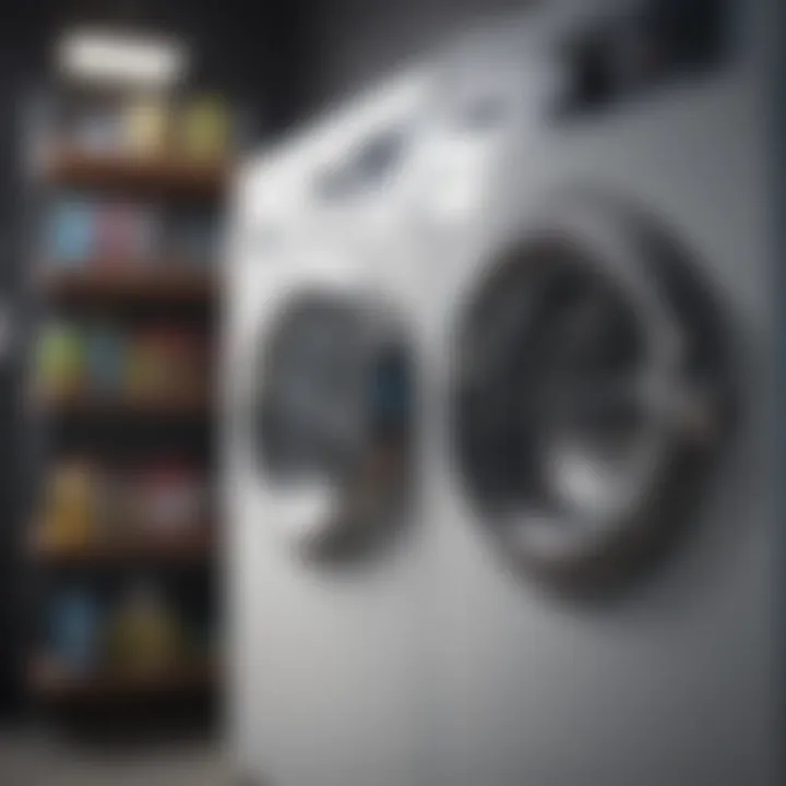 Commercial cleaning product displayed on a laundry shelf