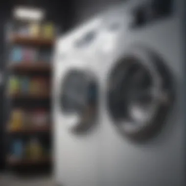 Commercial Cleaners for Optimal Washer Maintenance Commercial cleaning product displayed on a laundry shelf