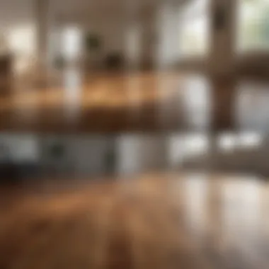 Before and after comparison of polished wooden floors