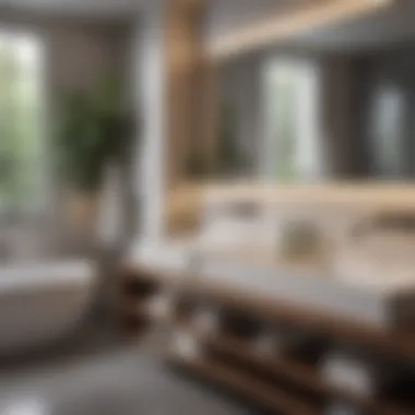 Bathroom Refresh: Ensuring a Spotless Sanctuary A pristine bathroom with gleaming fixtures and organized toiletries