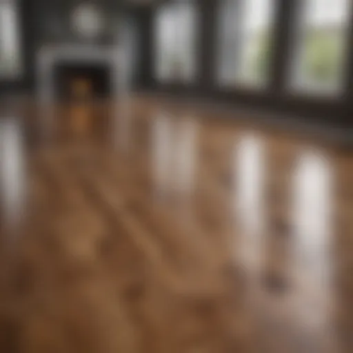 A pristine laminate wood floor showcasing its shine and texture