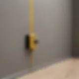 Measuring the height and width of a wall with a tape measure