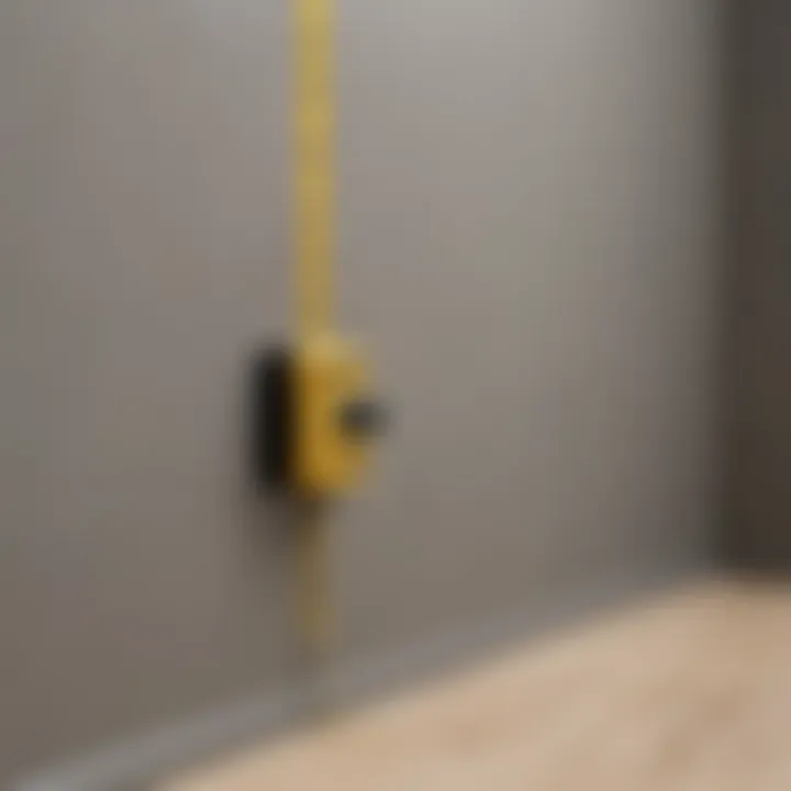 Measuring the height and width of a wall with a tape measure