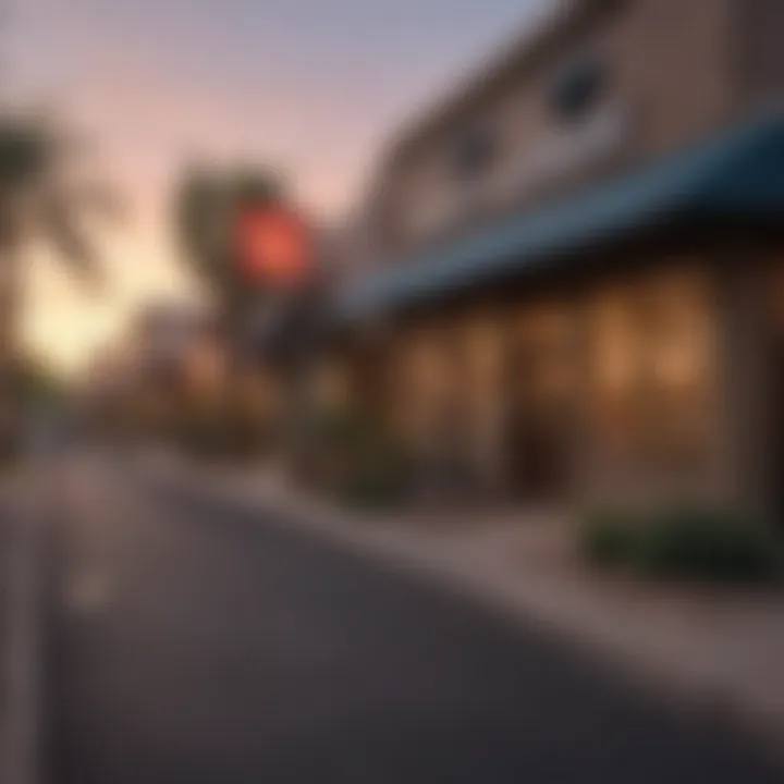 Charming streets lined with shops in a Phoenix neighborhood