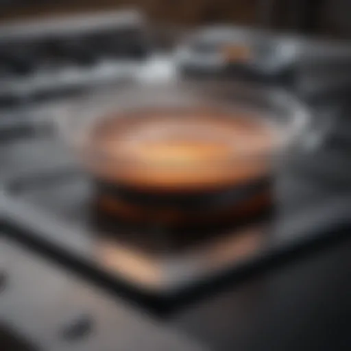 Close-up view of a sparkling clean glass cooktop