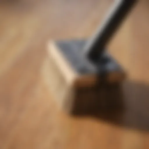 A close-up of a high-quality laminate floor brush showcasing its bristles and design.