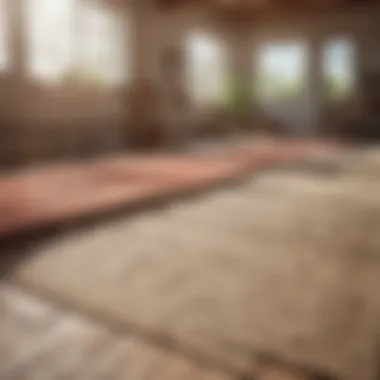 A variety of area rugs laid out to dry under sunlight, emphasizing post-cleaning care.