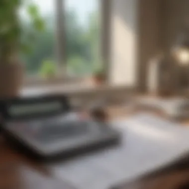 Financial Considerations in Real Estate Decisions A calculator and financial documents representing financial analysis