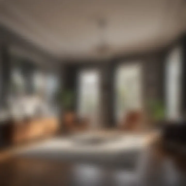 Visual representation of room purpose affecting art placement.