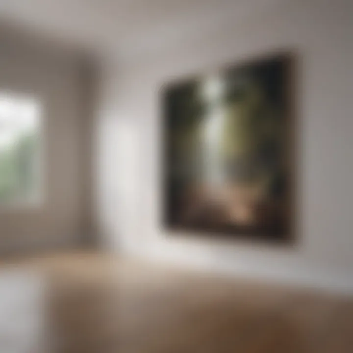 Stylish gallery wall showcasing optimal picture height