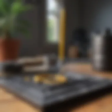 Precision Tools for Measuring Square Footage A professional measuring tool being used in a home setting