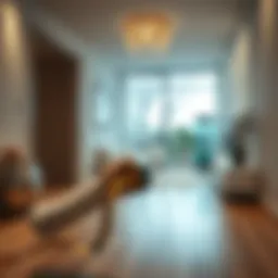 Measuring a room with a tape measure