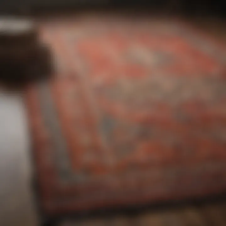 Different types of rugs laid out for cleaning