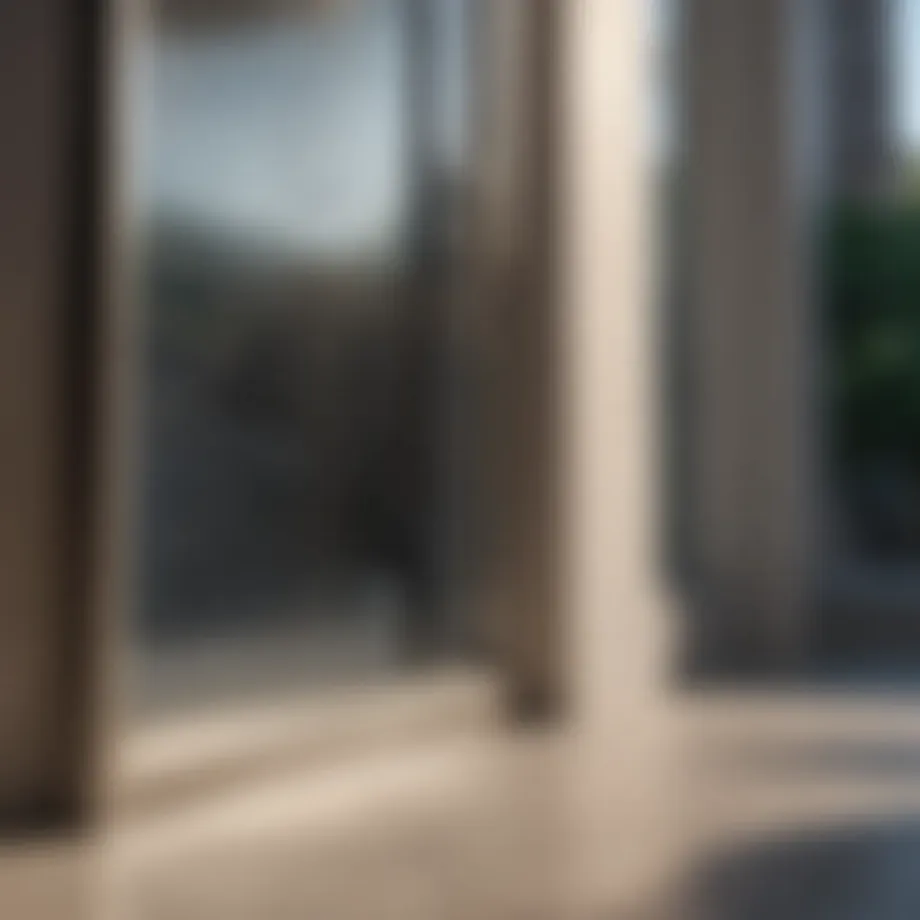 A sparkling clean window reflecting sunlight