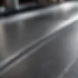 Shiny stainless steel surface after cleaning